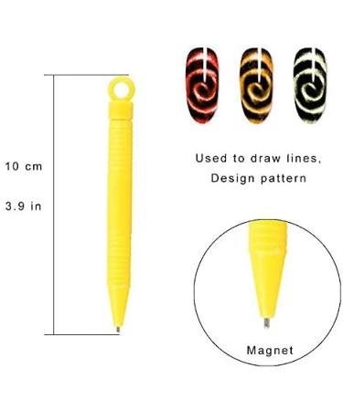 Magnetic Nail Art Tool Set - 15PCS Double Head Flower Design Magnet Pens & Strong Stick for Cat Eye Gel Polish - Ideal for DIY Nail Art Studio or Home Use - Buy Online on GoSupps.com