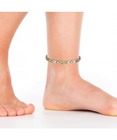 ENERCOPPEX 99.99% Pure Titanium Magnetic Foot Chain 3500 Gauss Arthritis Relief & Weight Loss for Men & Women - Buy Online on GoSupps.com