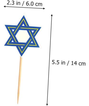 Abaodam 48pcs Hanukkah Insert wedding ceremony decorations wedding props birthday cake toppers menorah cupcake drink sticks chanukkah party supplies Wedding Cake Decoration Cakes Picks - Buy Online on GoSupps.com