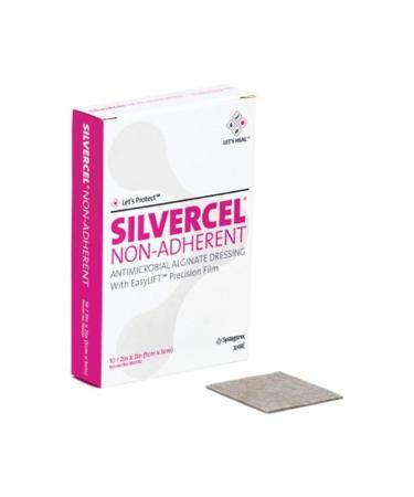 Systagenix Wound Management 53800202 Silvercel Antimicrobial Alginate Dressing 2 X 2 Systagenix Wound Management - Carton 10