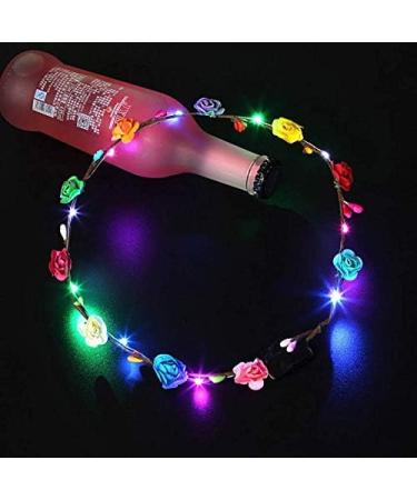 Pengcheng Flower Crown Set - 7 Piece Floral Headdress & Hair Accessories for Women & Girls | Perfect for Birthdays Weddings Festivals & Parties - Buy Online on GoSupps.com