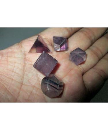 Jet Purple Flourite Sacred Geometry Set - Top Grade Merkaba Star with Velvet Pouch and Free Booklet - Crystal Therapy for Chakra Balancing and Healing - Buy Online on GoSupps.com
