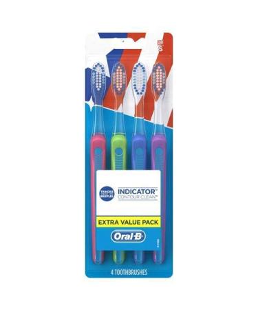 Oral-B Indicator Contour Clean Soft Bristle Manual Toothbrush (Pack of 2)