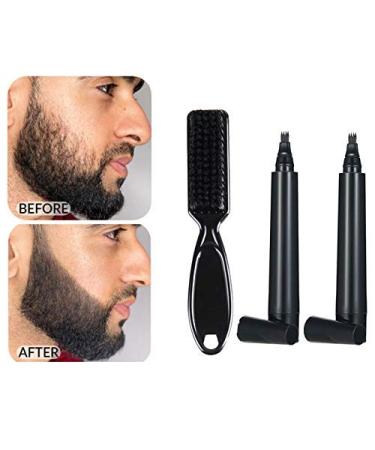 Tianwei Black Beard Pencil Filler Kit for Men - Water-Proof & Long-Lasting Beard Pen Set with Brush - XX-Large - Ideal Gift for Him - Buy Online on GoSupps.com