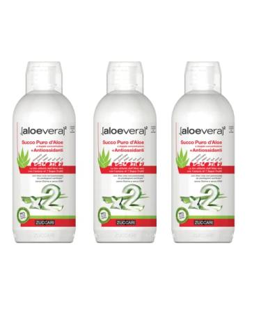 ZUCCARI Aloe Vera Pure X2 Antioxidant 1 liter 3 bottles