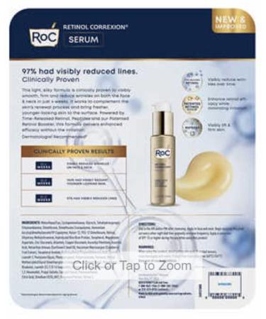 Roc Retinol Correxion Serum - Firms & Reduces Wrinkles 1.7 fl oz - 2 Pack - Buy Online on GoSupps.com