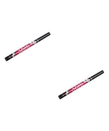 DOITOOL 2pcs Makeup Pen Eye Black Waterproof Cosmetics Eyeliner Liquid 1 count (Pack of 1) As Shownx2pcs