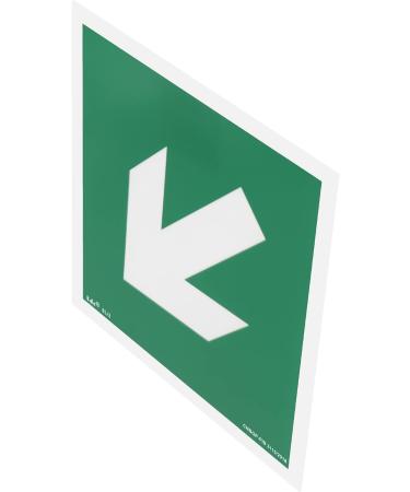 Notlok Safety Work Emergency Exit Sign | Illuminating 15x15 cm | PVC with Foam Adhesive | Compliant with DIN EN ISO 7010 & DIN 67510 | Escape Path Sign with Diagonal Arrow - Buy Online on GoSupps.com