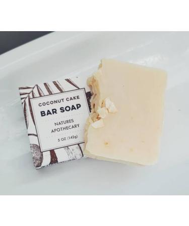 NATURE'S APOTHECARY Coconut Cake Premium Bar Soap - Eco-Friendly Vegan All-Natural Castile Soap with Coconut Oil & Milk | Handmade in USA - Buy Online on GoSupps.com