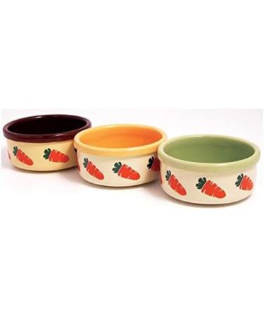 Rosewood Stoneware Carrot Ceramic Pet Bowl (Assorted Colours) Small