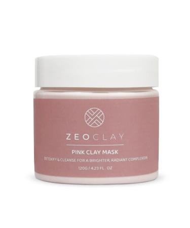 Pink Clay Mask with Kaolin Pore Refining Mask for Evening Skin Tone Reducing Blackheads and Rejuvenating Your Complexion - 4.23oz