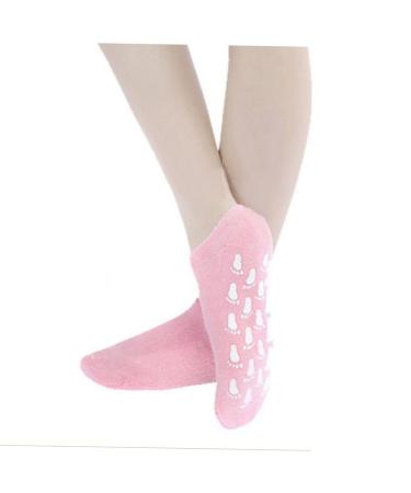 Beavorty Overnight Gloves Women s Socks Gel Spa Socks Spa Gel Gloves Gel Socks Pink Gel Socks for Dry Feet Gloves Pink Socks and Gloves Moisturizing Gel Repair Miss Short Boots Cosmetic
