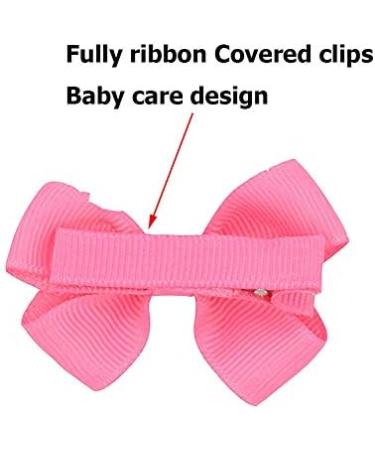 Mini Grosgrain Ribbon Hair Bows - Set of 2 Alligator Clips for Baby Girls/Toddlers/Kids (20 Colors) - Buy Online on GoSupps.com