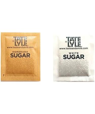300 Individually Wrapped Mixed White & Brown Demerara Cane Sugar Sachets - Pure Granulated - Buy Online on GoSupps.com