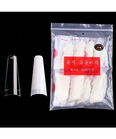 550 Pieces Extra Long Coffin Flat Head False Nail Tips Nail Extensions CLEAR Acrylic HALF COVER False Nails - Professional Salon & Home Use - Buy Online on GoSupps.com