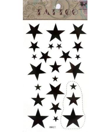 Body painting tattoo stickers Watertight temporary tattoo black star - Buy Online on GoSupps.com