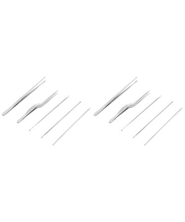 Healifty Cleaners Cleaners 10 pcs Cleansing Spoon Portable Wax Removal Scoop for Digging Steel Pick Tools Kit Tool Cleaning Picks Remover Wax Curette Spoons Cleaner Picks Care Ear Silverx2pcs 14x0.5cmx2pcs