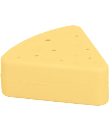 Powder Puff Holder Portable Silicone Easy to Clean Triangle Makeup Puff Container Smooth Opening Dustproof for Home Travel (Yellow) - Buy Online on GoSupps.com