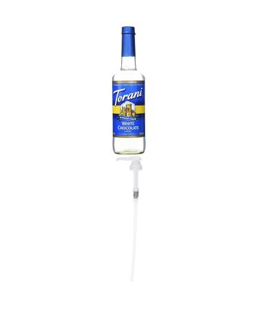 TORANI Sugar Free White Chocolate Syrup PET (Plastic Bottle) 750 ML and Torani Flavored Flavour Syrup Pump for 750ml