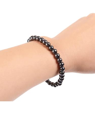 Eumenides Magnetic Bracelet for Women - Hematite Antistatic & Anti-Fatigue Jewelry | Improve Sleep & Relieve Joint Pain - Set of 2 6mm - Buy Online on GoSupps.com