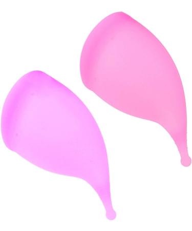 Exceart Menstrual Cup Set - 2 Silicone Period Cups in Pink & Purple | Leak-Proof Durable Monthly Collectors for Women - Buy Online on GoSupps.com