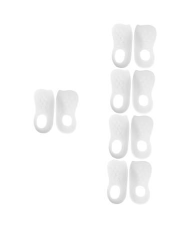 Gatuida 5 Pairs Flat Foot Insoles Gel Shoe Inserts Arch Support Plantar Insoles Arch Insoles Pad O Type Leg Corrector Foot Pad O/x Sole of Foot Supplies Man TPR White