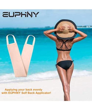 EUPHNY Self Back Lotion Applicator - Microfiber Tanning & Sunscreen Applicator for Back | Easy Self-Application & Even Coverage - Buy Online on GoSupps.com