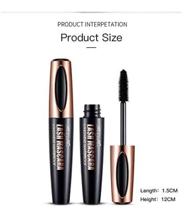 XunChung 4D Silk Fiber Mascara Waterproof and Easy to Dry Natural Soft Long Eyelashes Makeup Mascara Black Thick Eyelashes Cosmetics Color 02 - Buy Online on GoSupps.com