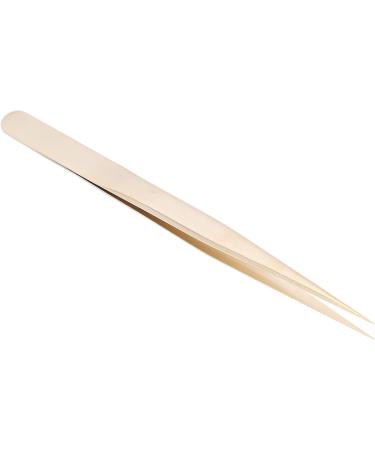 Nail Art Tweezers Multifunctional Nail Art Tweezers Steel Golden Straight Tweezers for Eyelashes Manicure - Buy Online on GoSupps.com