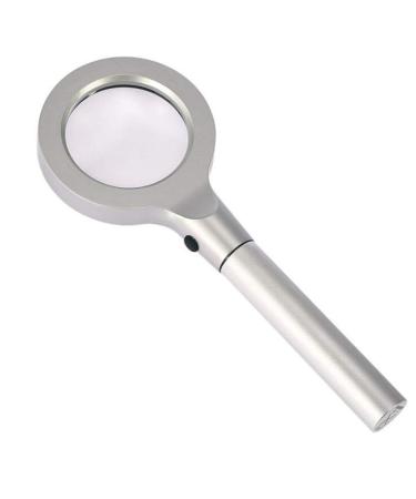 Handheld 5X Optical Glass Magnifying Glass with LED8 lamp Reading All Metal Frame Magnifying Glass Made in China