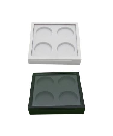Beaupretty 2pcs Eye Shadow Box Eyeshadow Empty Case Diy Makeup Finger Claws Plastic Cosmetic Travel With Cover
