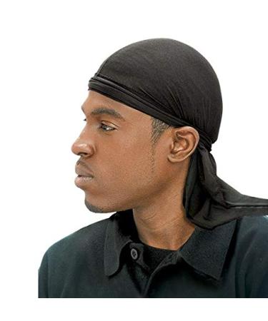 Wavebuilder Durag Black 3-Pack with Long Tails - Ideal for Achieving Perfect Waves - Buy Online on GoSupps.com
