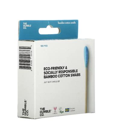 The Humble Co Cotton Buds - Eco-Friendly Bamboo Blue - 100 Pack for Safe Use - Buy Online on GoSupps.com