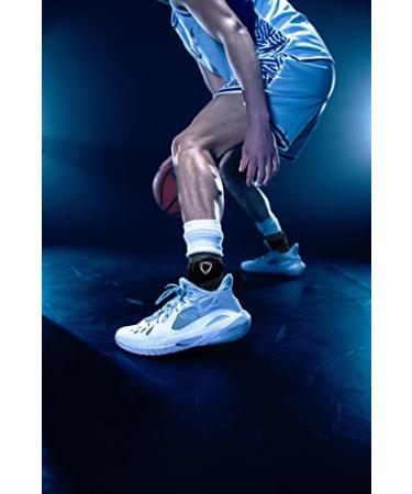 Adjustable Ankle Brace | Compression Wrap for Sprains | Heel Protector & Support Bandage for Sports - Black Right Small - Buy Online on GoSupps.com