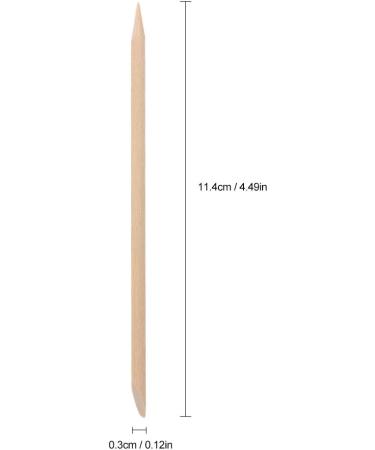 Walmeck 100PCS Nail Art Wood Sticks Wooden Cuticle Remover Pusher Manicure Pedicure Tool Disposable - Buy Online on GoSupps.com
