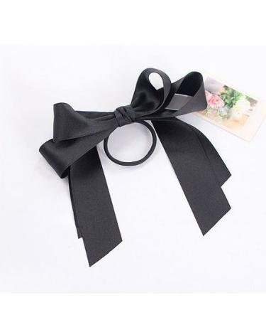 Miya Cute Girls Hair Tie - Elegant Black Lace Satin Bow Hairband | High-Quality Hair Accessory - Buy Online on GoSupps.com