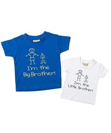 60 Second Makeover Limited I'm The Big Brother I'm The Little Brother Tshirt Set Blue