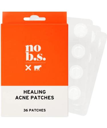 No BS Healing Acne Patches - Hydrocolloid, Acne Spot Treatment, Skin Care, Shrinks Pimples, Prevents Acne Scars (36 Patches) 36 Count (Pack of 1)