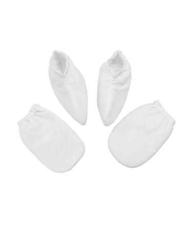 2 Paires De Paraffine Pour Bain De Cire De Housses Isolantes ponge Con us Pour Spa De Soins Blanc