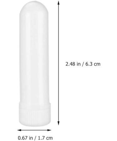 15 Pcs Refillable Essential Oil Nasal Inhaler Tubes - Plastic Aromatherapy Sticks (White) - Buy Online on GoSupps.com