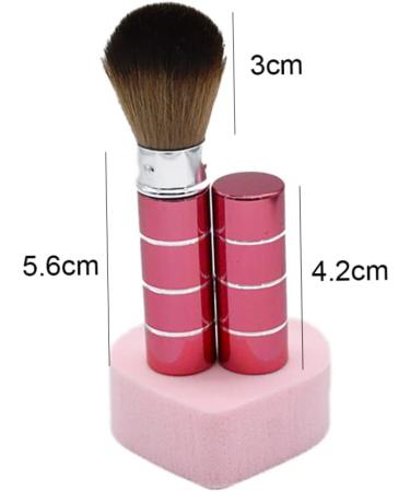 makeup brush Retractable Powder Brush Travel Nail Dust Brush Portable Face Blush Brush with Cover Red - Buy Online on GoSupps.com