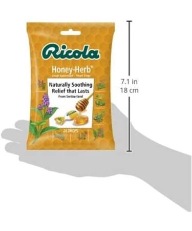 Buy Ricola Throat Drops Natural Honey Herb - 24 Drops (Pack of 7) | International Shipping Available - Buy Online on GoSupps.com