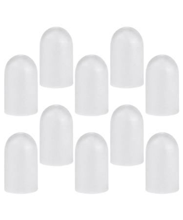 Toe Sleeve Protectors 10pcs Toe Protectors Toe Caps Pinky Toe Covers Anti-wear Toe Sleeve Silicone Small Toe Caps Protect Toe from Rubbing Ingrown Toenails Blisters White