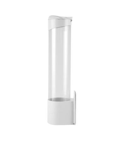 Water Cup Dispenser Wall Mounted Anti Dust Paper Cup Dispenser Plastic Holder Biodegradable Paper Cones 7.5cm 50 Cups.
