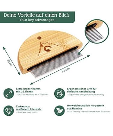 Pfotenolymp Flea Comb for Cats | Lice & Nit Comb | Effective Anti-Flea Solution | Ideal After Flea Shampoo - Buy Online on GoSupps.com