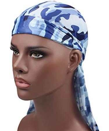 Premium Military Camouflage Silky Durags (3-Pack) - Long Tail Doo Rag for 360 Waves Men - Buy Online on GoSupps.com