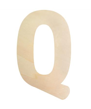 Large Wooden Letters 30cm Wooden Letter for Crafts Children's Names Capital Alphabet 5mm Thick Unfinished MDF Wood Slices Nursery Wall Hanging Art Sign Board Painting Home Decor (Q)