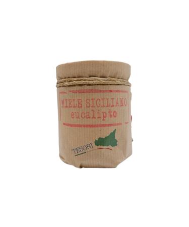 Tesori Di Sicilia Sicilian Honey Eucalyptus Treasures of Sicily unpasteurized typical Sicilian product in 250 g jar