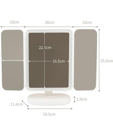 Rechargeable Makeup Mirror with Lights - LunaBox Vanity Mirror with 3X/5X Magnification and 3 Light Modes (White) - Buy Online on GoSupps.com
