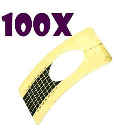 100PCS Nail Art Tips Golden Extension Forms Guide DIY Tool Acrylic UV Gel US - Buy Online on GoSupps.com